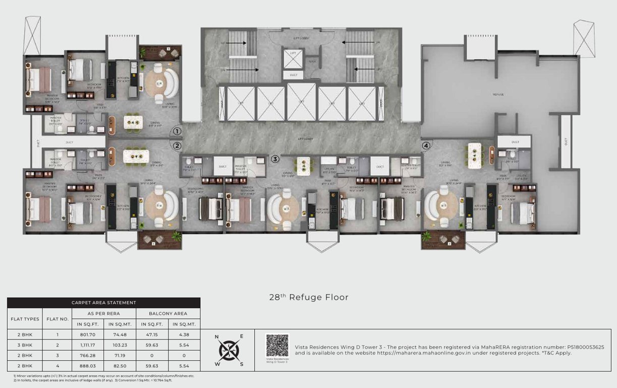  residences wing d tower 3 Vista Residences Wing D Tower 3 Cluster Plan