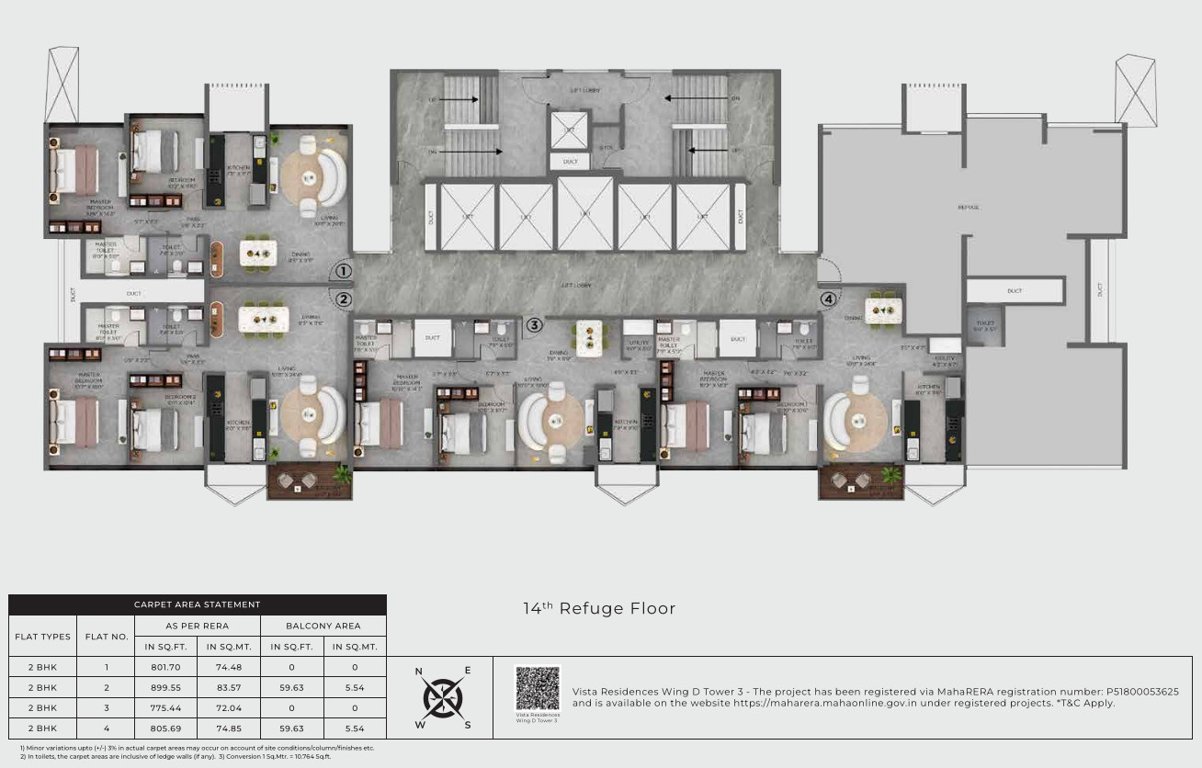  residences wing d tower 3 Vista Residences Wing D Tower 3 Cluster Plan