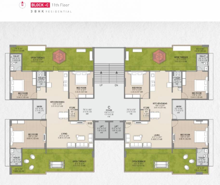  avenue Block C Cluster Plan for 11th Floor