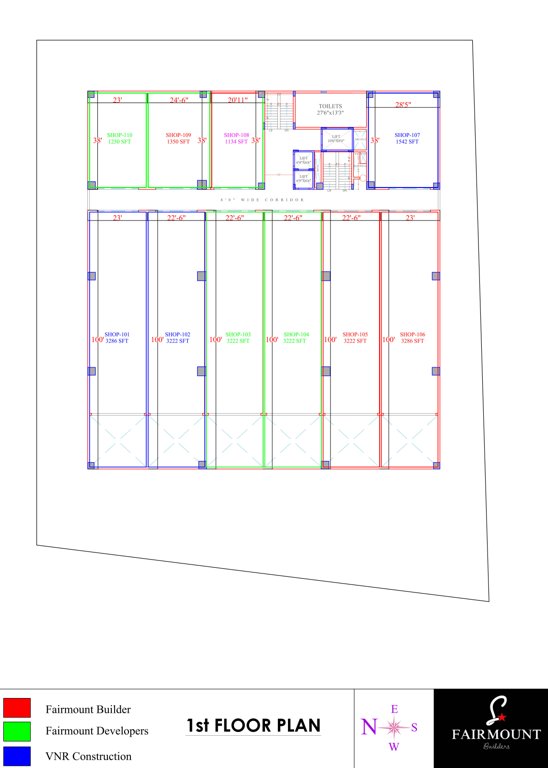  square Fairmount Square Cluster Plan For 1st Floor