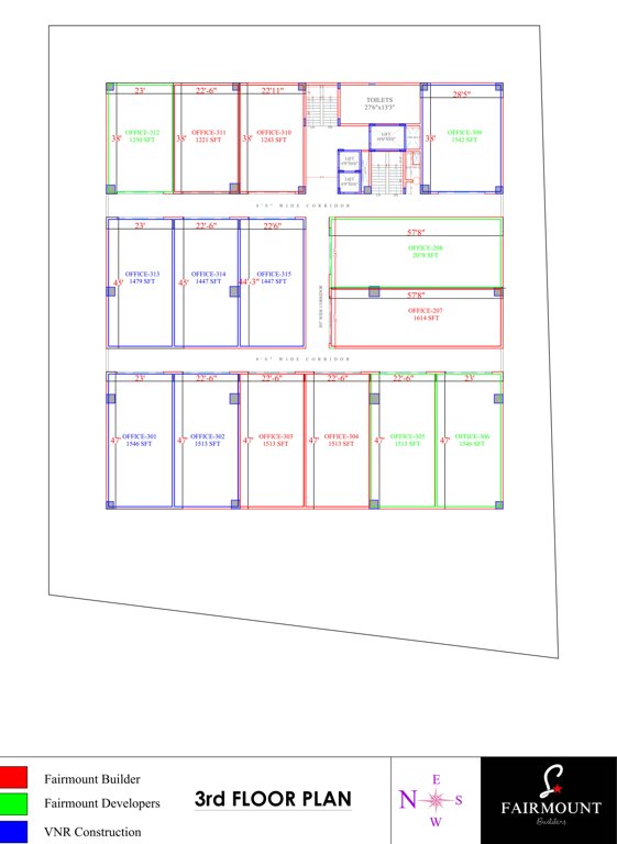  square Fairmount Square Cluster Plan For 3rd Floor