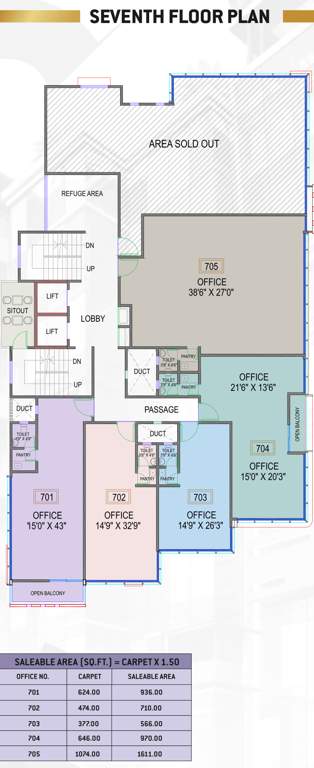  66 high street square 66 High Street Square Cluster Plan For 7th Floor