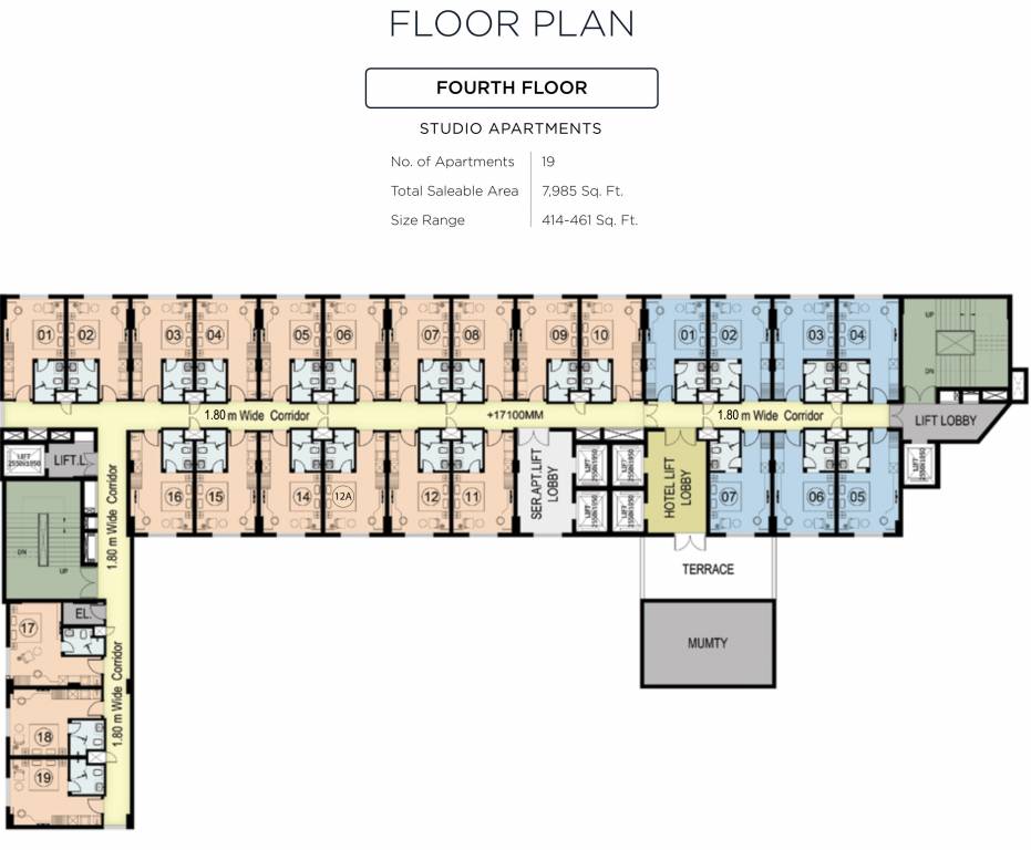 centre A Cluster Plan For 4th Floor