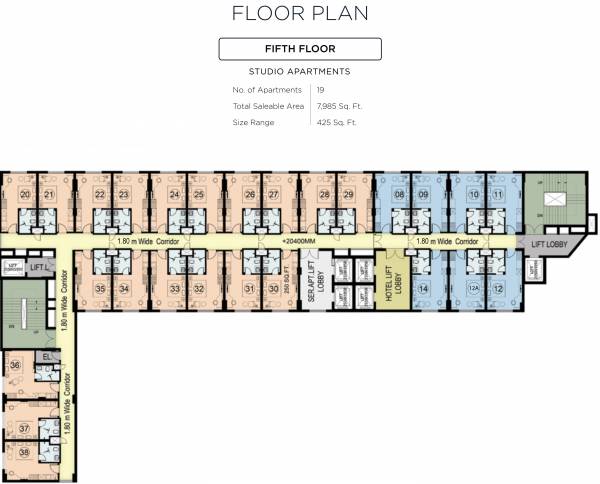  centre- A Cluster Plan For 5th Floor