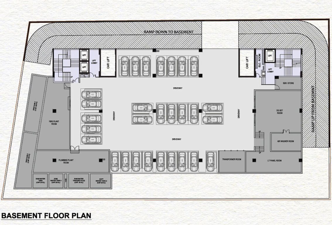city walk Commercial Basement Cluster Plan