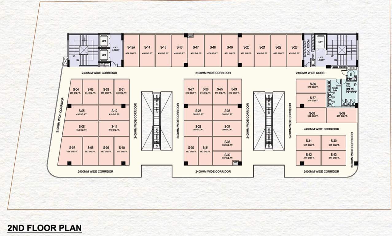 city walk Commercial Cluster Plan For 2nd Floor