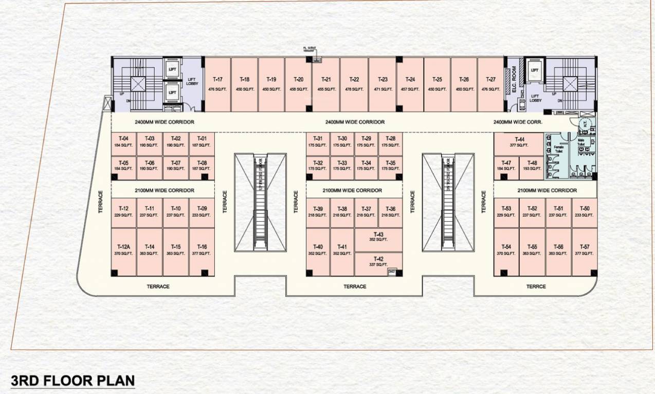 city walk Commercial Cluster Plan For 3rd Floor
