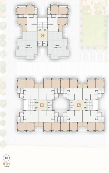  sayona A, B, C Cluster Plan For 9th Floor