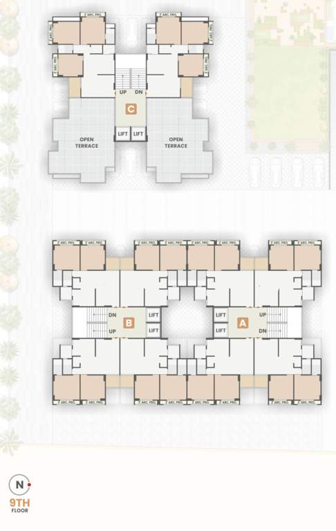  sayona A, B, C Cluster Plan For 9th Floor