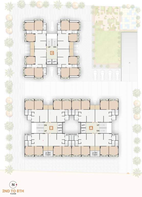  sayona A, B, C Cluster Plan From 2nd To 8th Floor