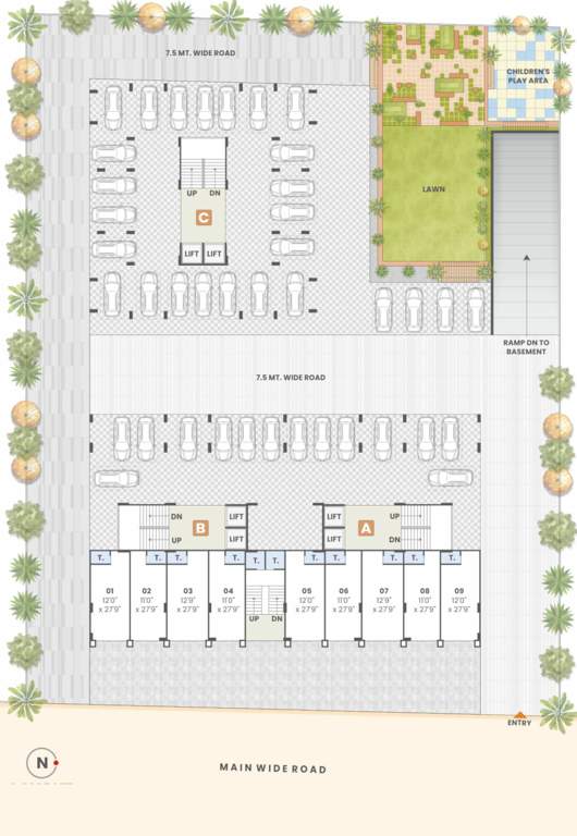  sayona A, B, C Ground Cluster Plan