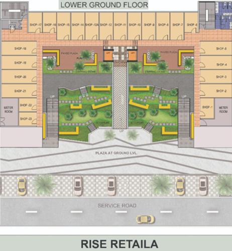 retailia Retailia 1, 2 Cluster Plan For Lower Ground Floor