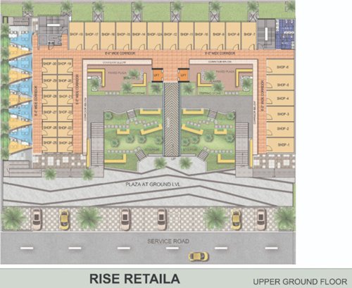  retailia Retailia 1, 2 Cluster Plan For Upper Ground Floor