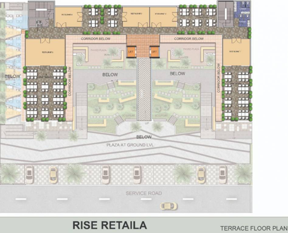 retailia Retailia 1, 2 Terrace Cluster Plan