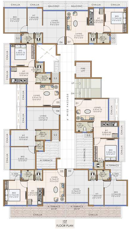  ambika niwas Ambika Niwas Cluster Plan for 1st Floor