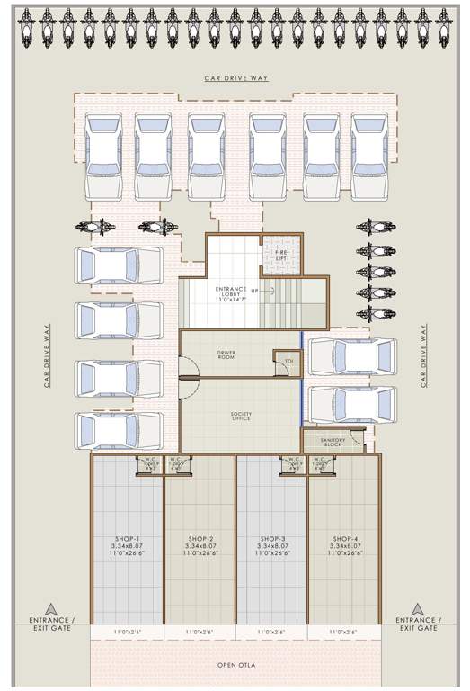  ambika niwas Ambika Niwas Cluster Plan for ground Floor