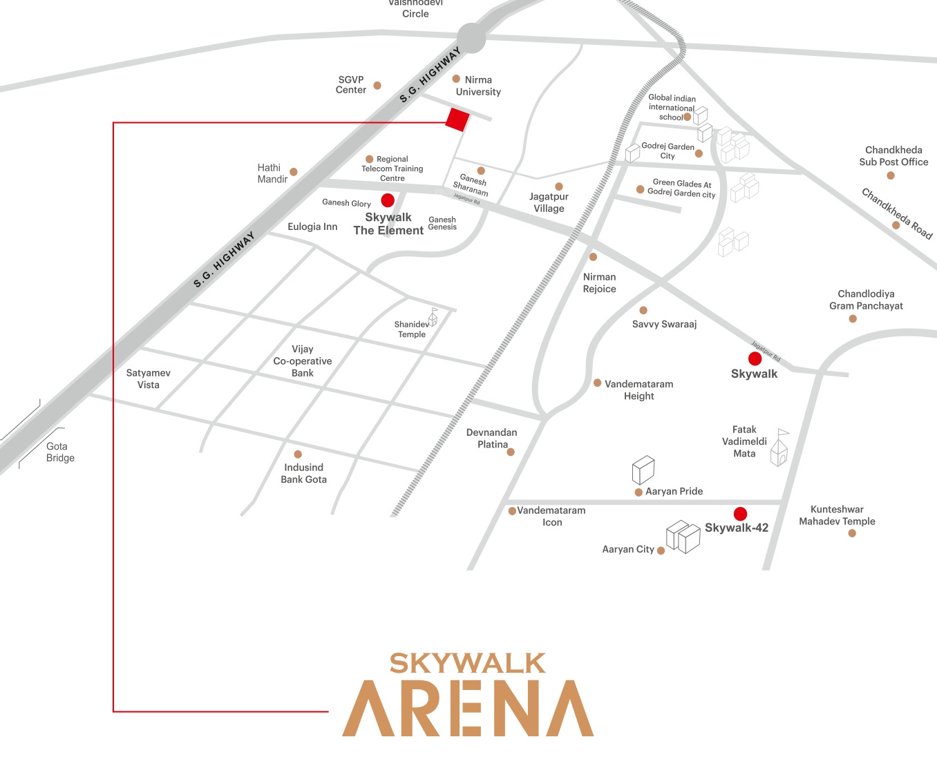  skywalk arena Location Plan