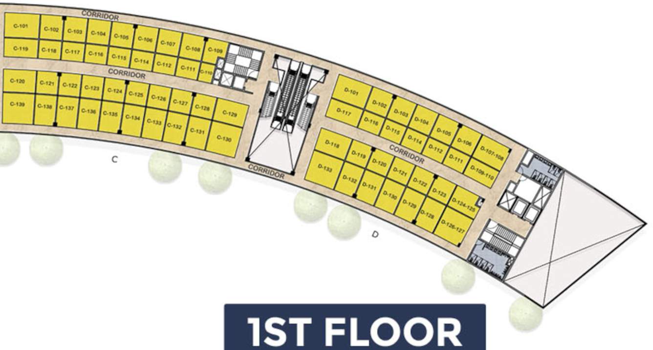 india expo plaza C, D Cluster Plan For 1st Floor