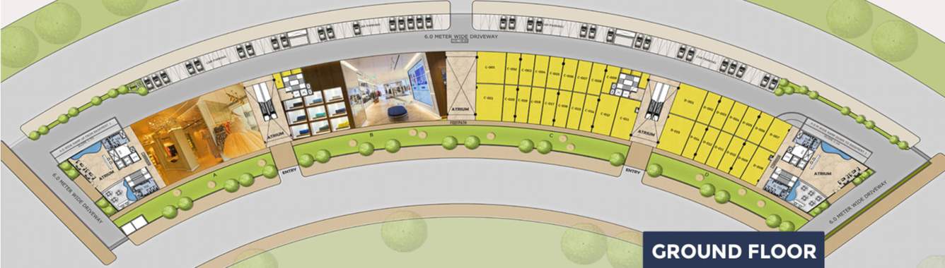  india expo plaza  C, D Cluster Plan For Ground Floor