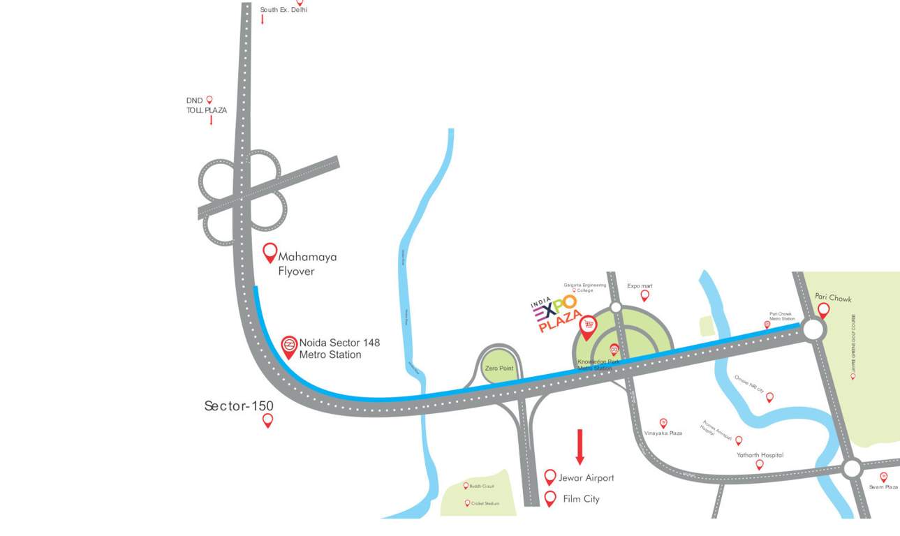  india expo plaza  Location Plan