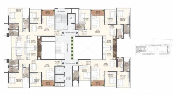  ventana Tower A Typical Cluster Plan