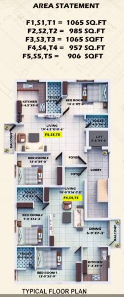  rainbow-crystal Block B Typical Cluster Plan