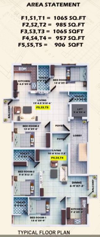  rainbow crystal Block B Typical Cluster Plan