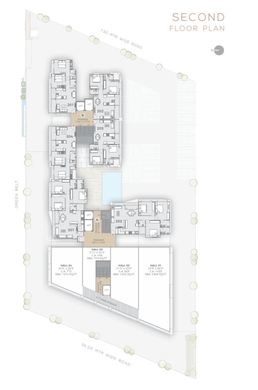  gateway Block A & B Cluster Plan for 2nd Floor
