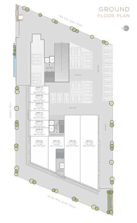  gateway Block A & B Ground Cluster Plan