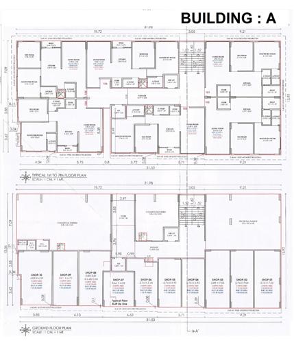 Block A Cluster Plan from ground to 7th Floor rudraa-homes Block A Cluster Plan from ground to 7th Floor