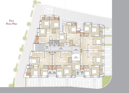  pearl Panchshil Pearl Cluster Plan For 1st Floor