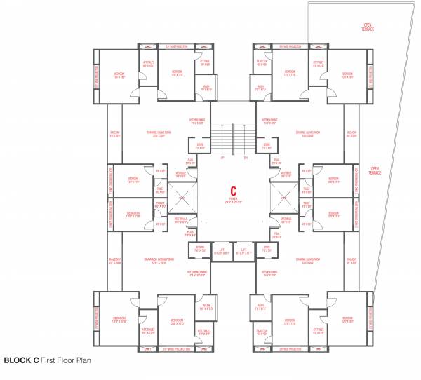  harmony C Cluster Plan For 1st Floor