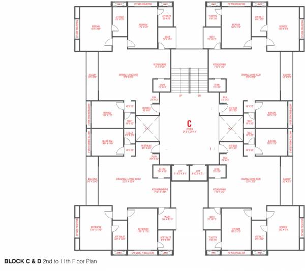  harmony C+D Cluster Plan From 2nd To 11th Floor