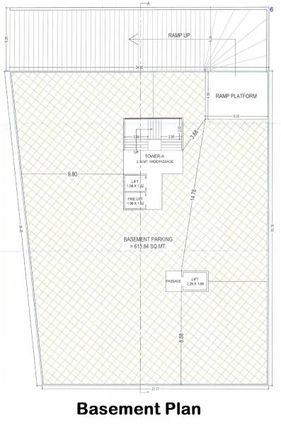  trinetra-skydeck Block A Cluster Plan for Basement Floor