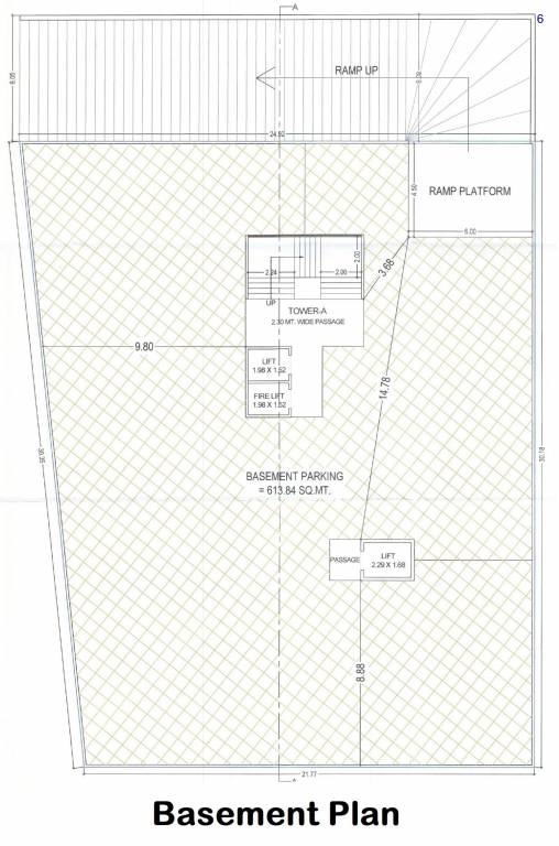 trinetra skydeck Block A Cluster Plan for Basement Floor