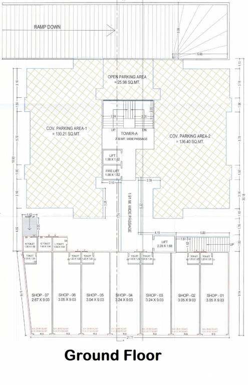  trinetra skydeck Block A Cluster Plan for ground Floor