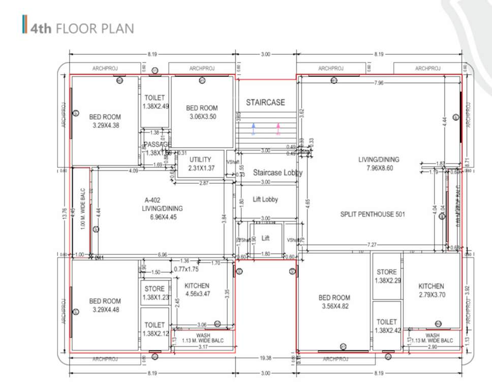  tathastu Tathastu Cluster Plan for 4th Floor