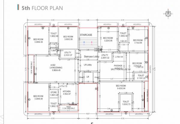  tathastu Tathastu Cluster Plan for 5th Floor