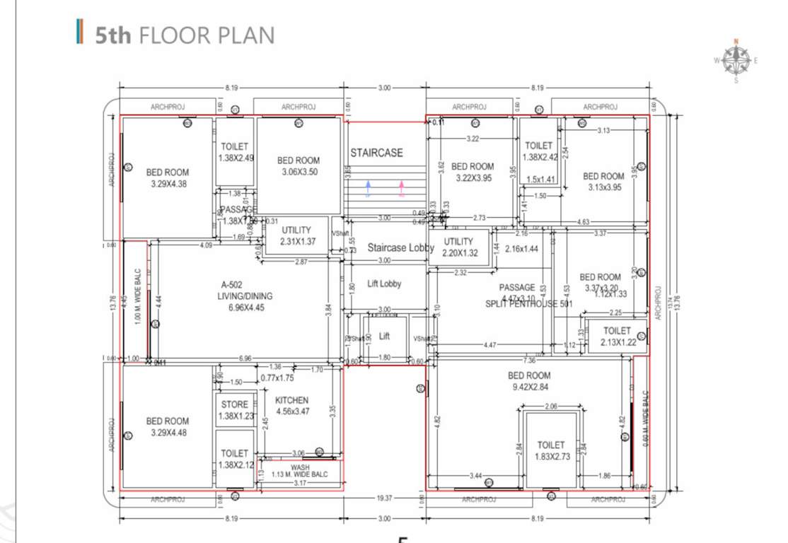  tathastu Tathastu Cluster Plan for 5th Floor