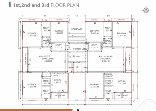  tathastu Tathastu Cluster Plan from 1st to 3rd Floor