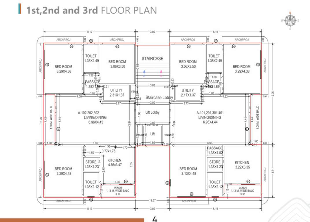  tathastu Tathastu Cluster Plan from 1st to 3rd Floor