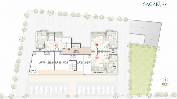  sky Sagar Sky Cluster Plan for 1st Floor