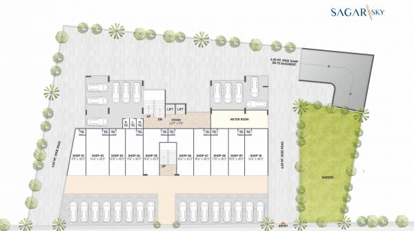  sky Sagar Sky Cluster Plan for ground Floor