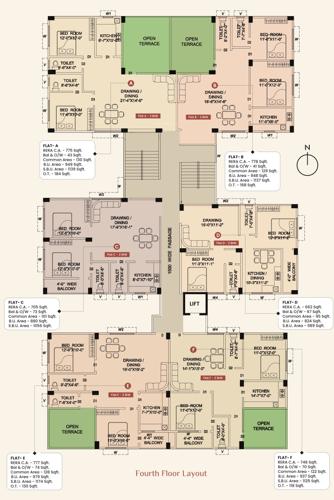 pearl-homes Pearl Homes Cluster Plan for 4th Floor