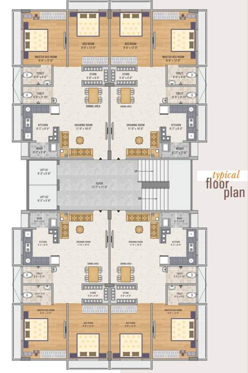  residency One Typical Cluster Plan