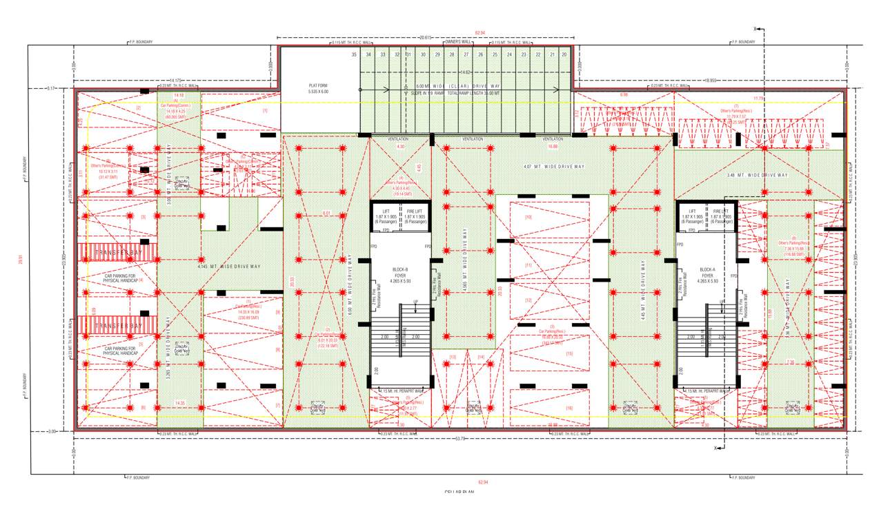  elegance Block A And B Cluster Plan for Basement Floor