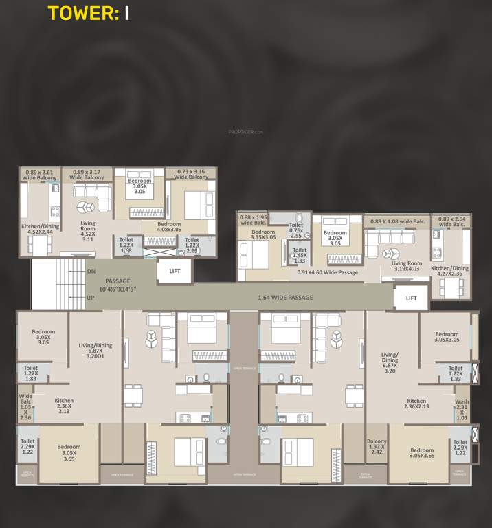  pushpam heights 2 phase 2 Phase 2 Cluster Plan from 1st to 7th Floor