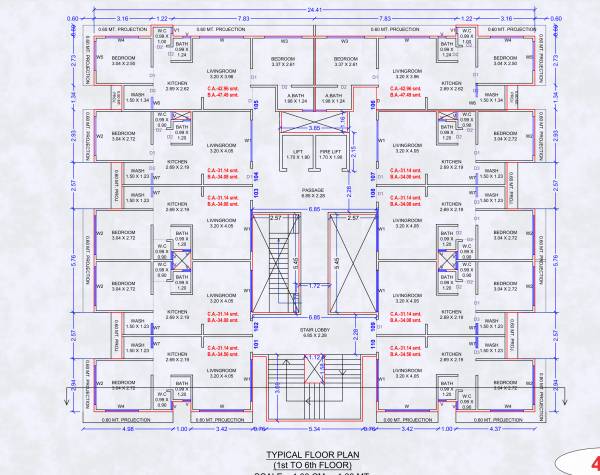 residency Residency Cluster Plan from 1st to 6th Floor