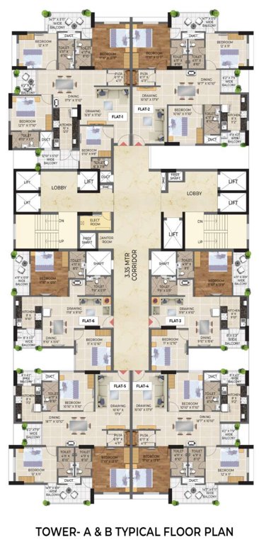  fresh living A, B Typical Cluster Plan