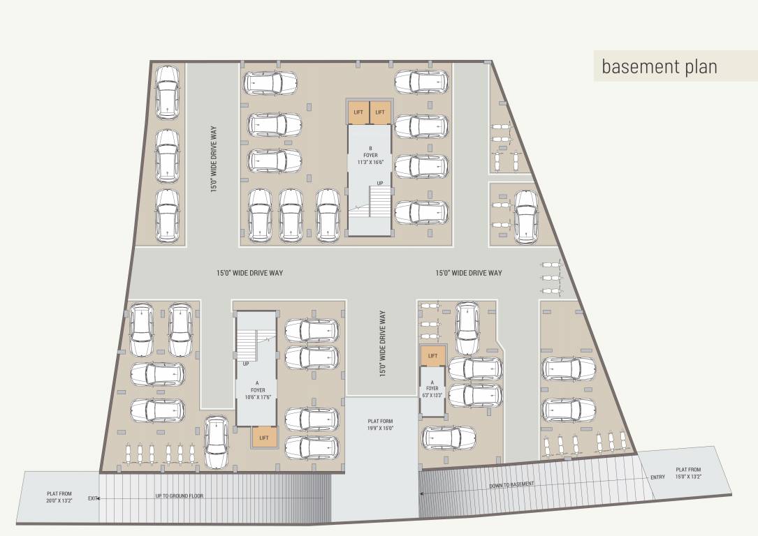  sahajanand exotica A + B Basement Cluster Plan